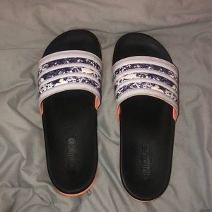 Adidas women’s floral slides